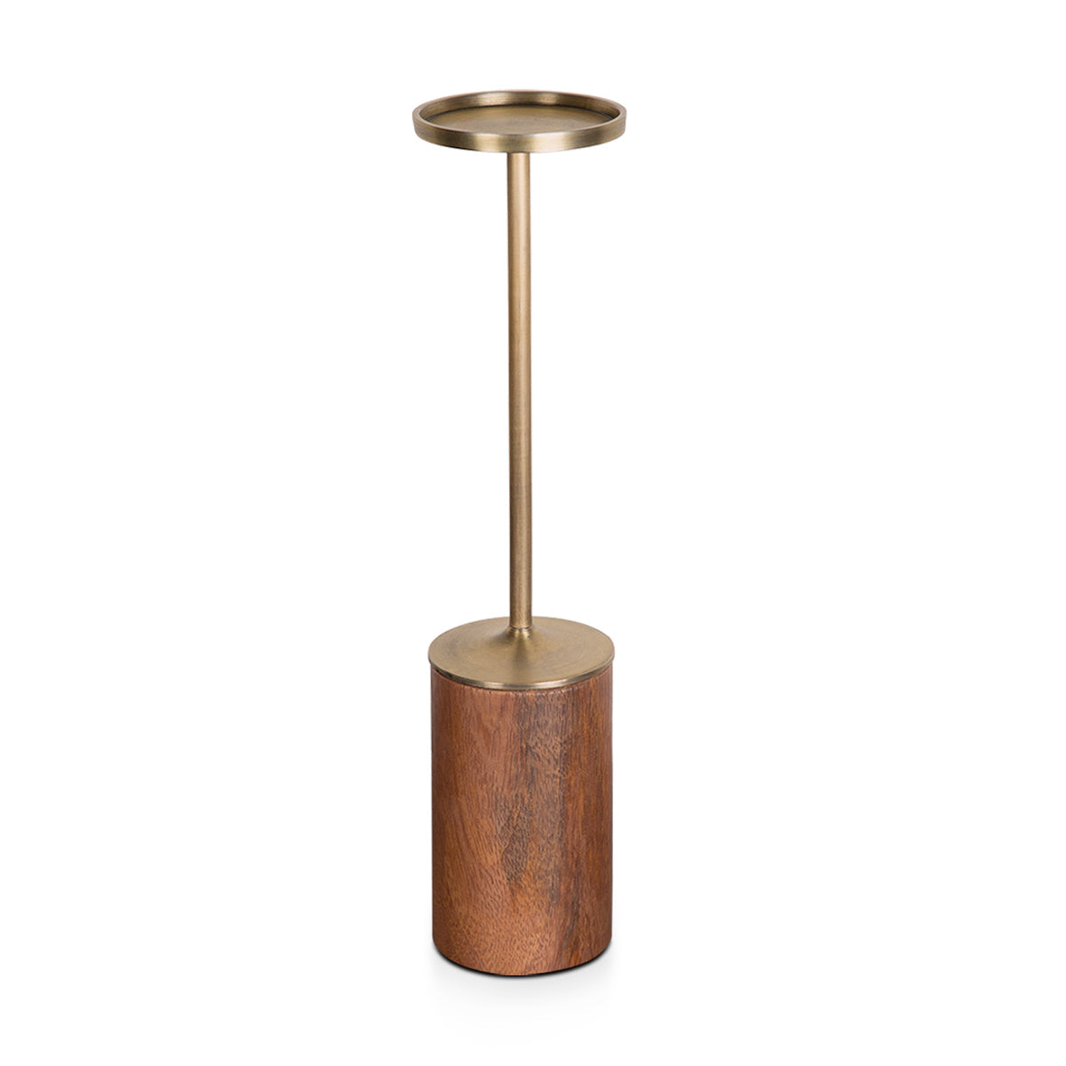 Sleek Gold Pillar Holder